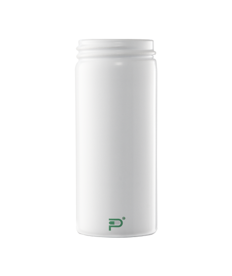 38mm x 90mm (white matte, green logo)