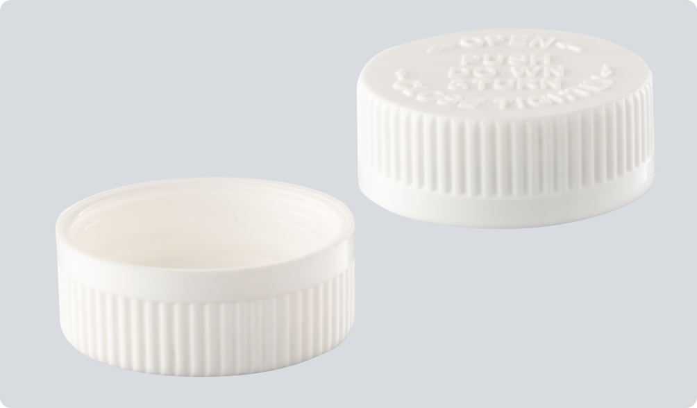 White Child Resistant Cap